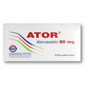 ATOR 80 MG ( ATORVASTATIN ) 10 FILM-COATED TABLETS